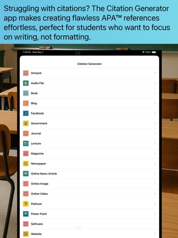 Citation Generator ipad screenshot 2