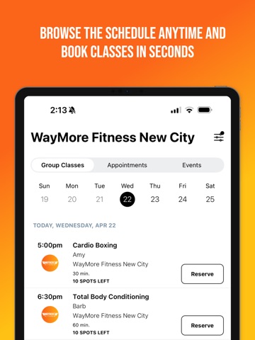 WayMore Fitness iPad screenshot