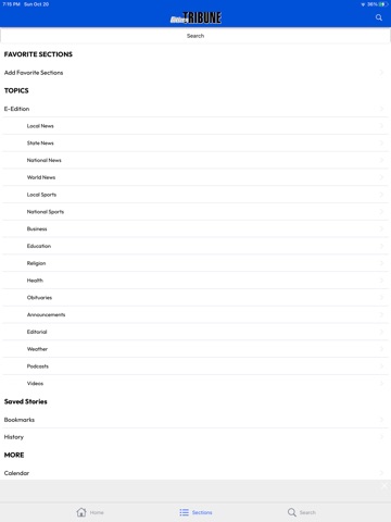 Citizen Tribune iPad screenshot