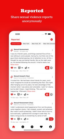 Reported: Against Violence iPhone screenshot