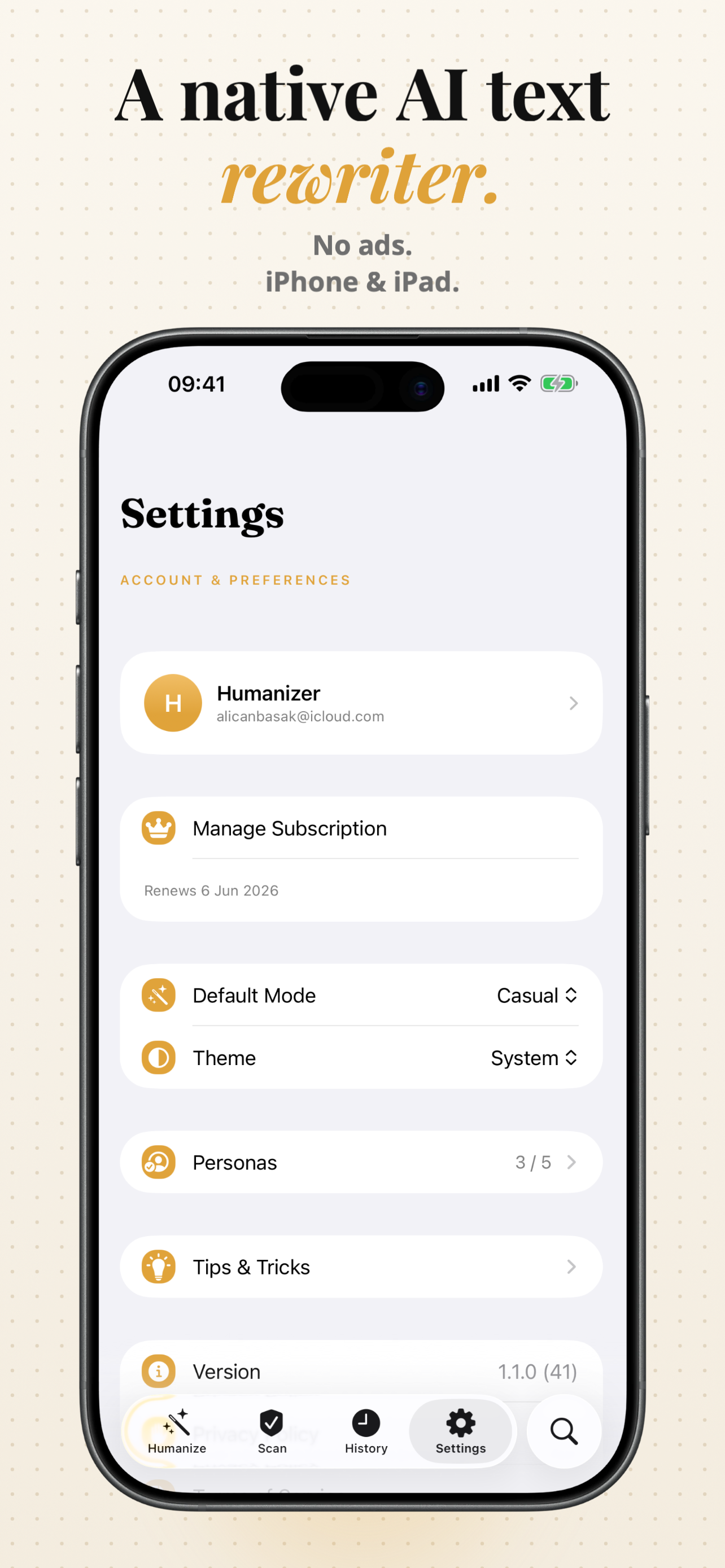 Humanizer: AI Text Rewriter