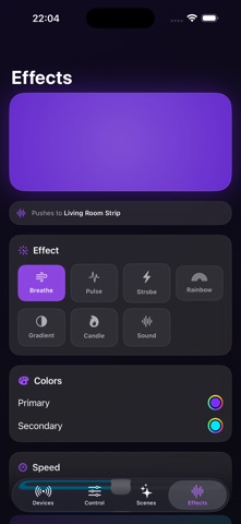 Glow LED Light Controller iPhone screenshot