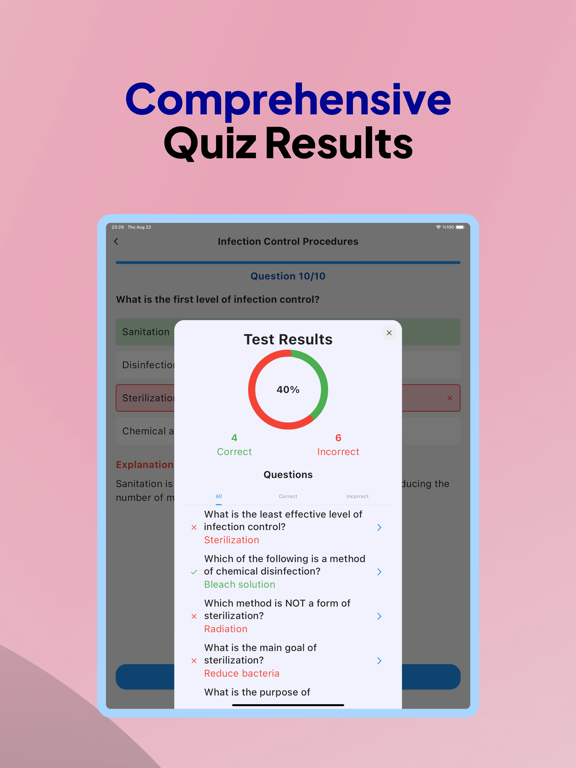 Esthetician Exam Prep 2025 • iPad screenshot 3 - Education app