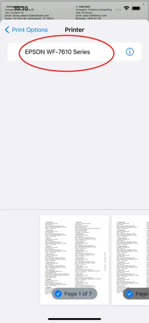 Print Contact screenshot 4