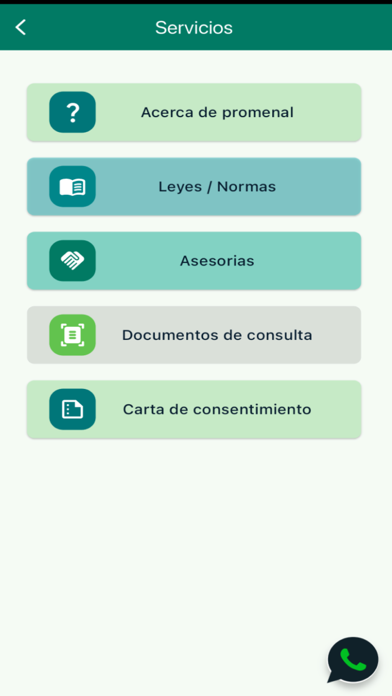 PROMENAL APP Screenshot