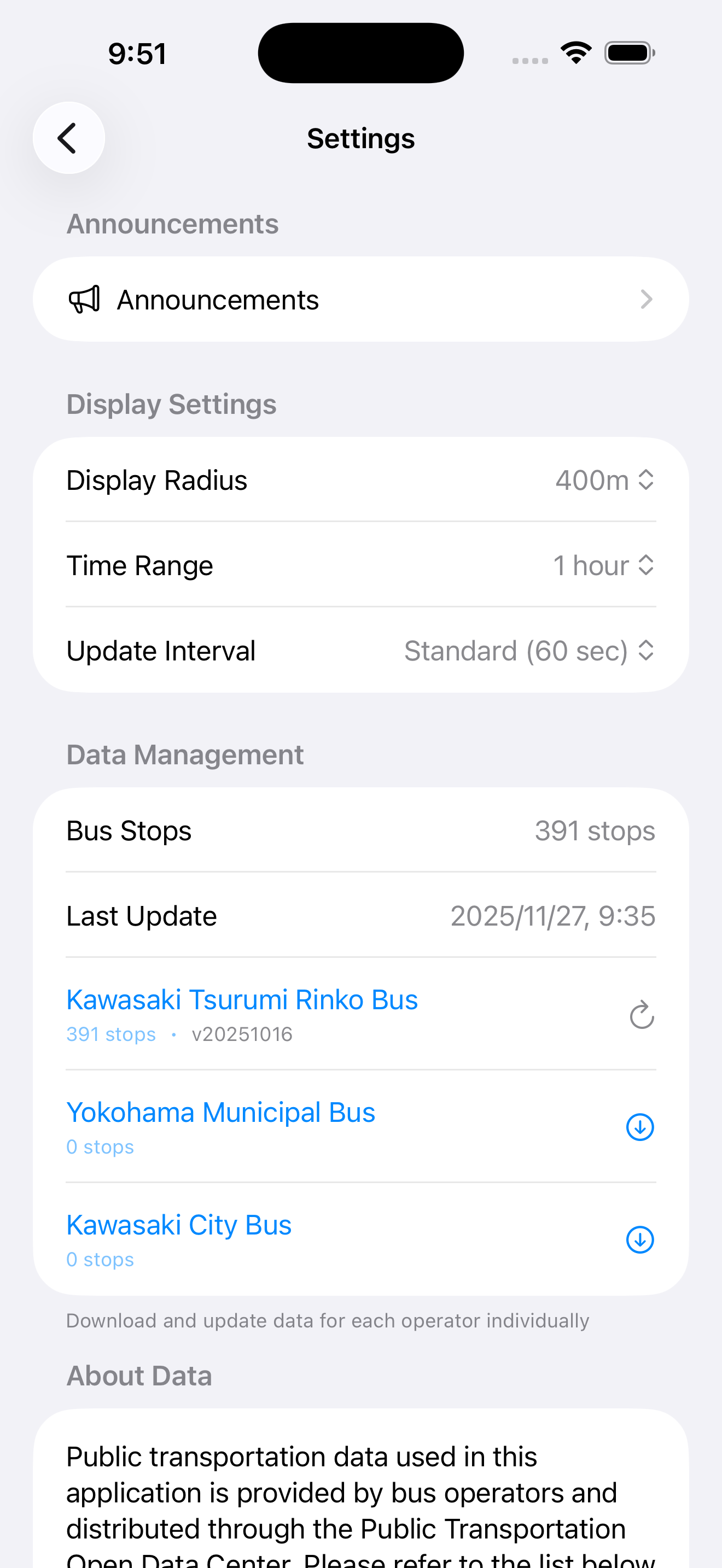 Norigoro Bus Timer