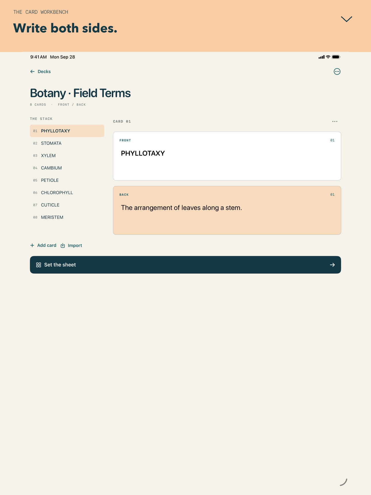 Screenshot 10 of Foldset: Print Study Cards
