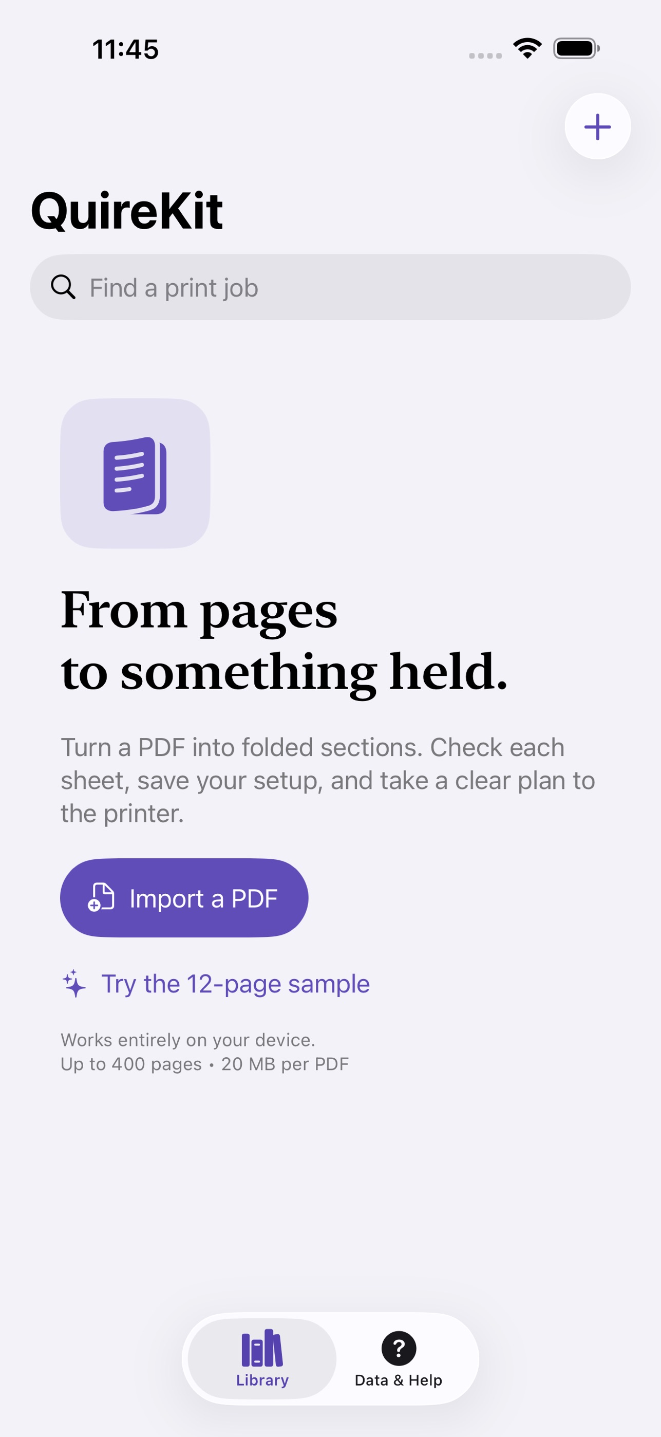 Screenshot 1 of QuireKit: Booklet PDF