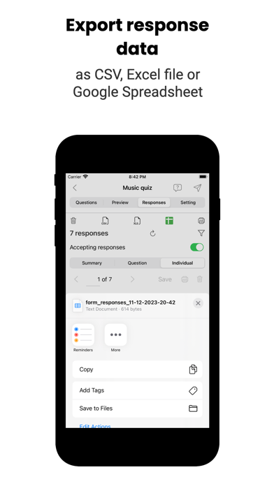 Forms for Google Drive ™ iPhone screenshot 4 - Productivity app