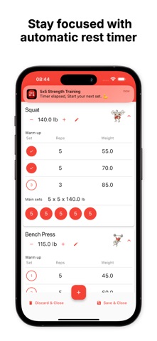 5x5 Workout Lifting Tracker Screenshot 3 of 9