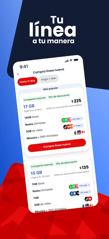 Virgin Mobile Mexico screenshot 2 of 4