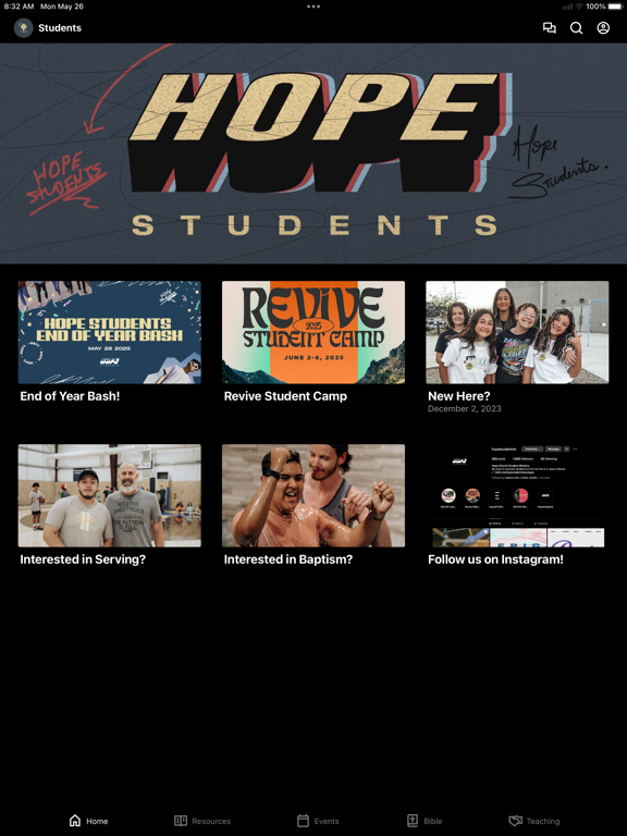 Hope Students LV iPad screenshot 1 - Lifestyle app