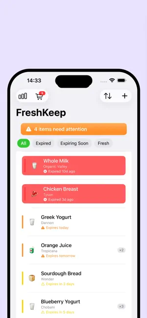 FreshKeep: Expiry Tracker screenshot 1
