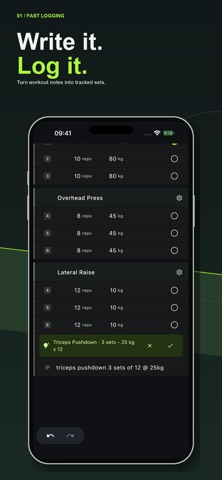 Notch: Workout Notes Screenshot 5 of 6