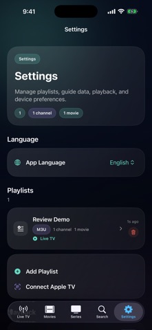 Aura TV: IPTV Player iPhone screenshot