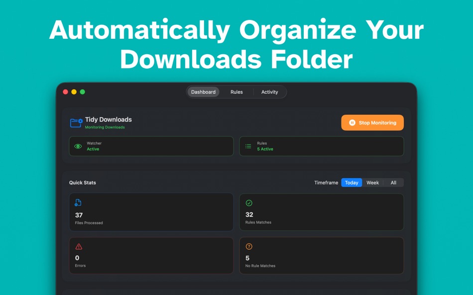 #1. Tidy Downloads: Sort, Organize (macOS) Ved: Pierre Stanislas