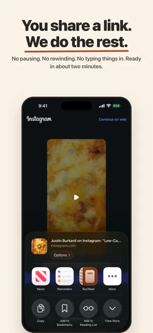 ReciReel: Video to Recipe screenshot 2