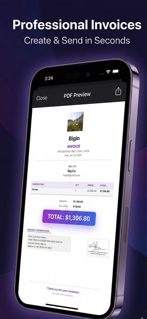 Invoice & Receipt Maker: PDF - Finance App | MWM
