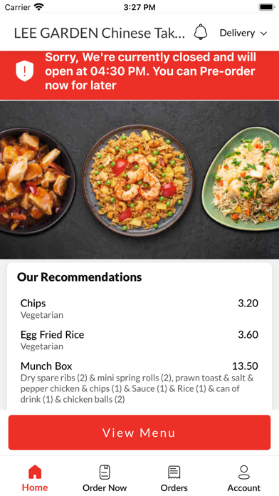 LEE GARDEN Chinese Takeaway Screenshot