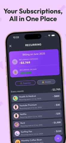 Budget app & spending tracker screenshot