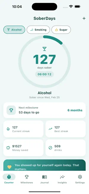 SoberVault: Quit & Stay Sober screenshot 1