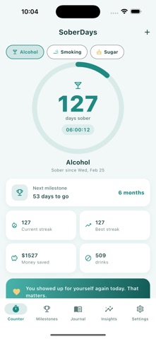 SoberVault: Quit & Stay Sober iPhone screenshot