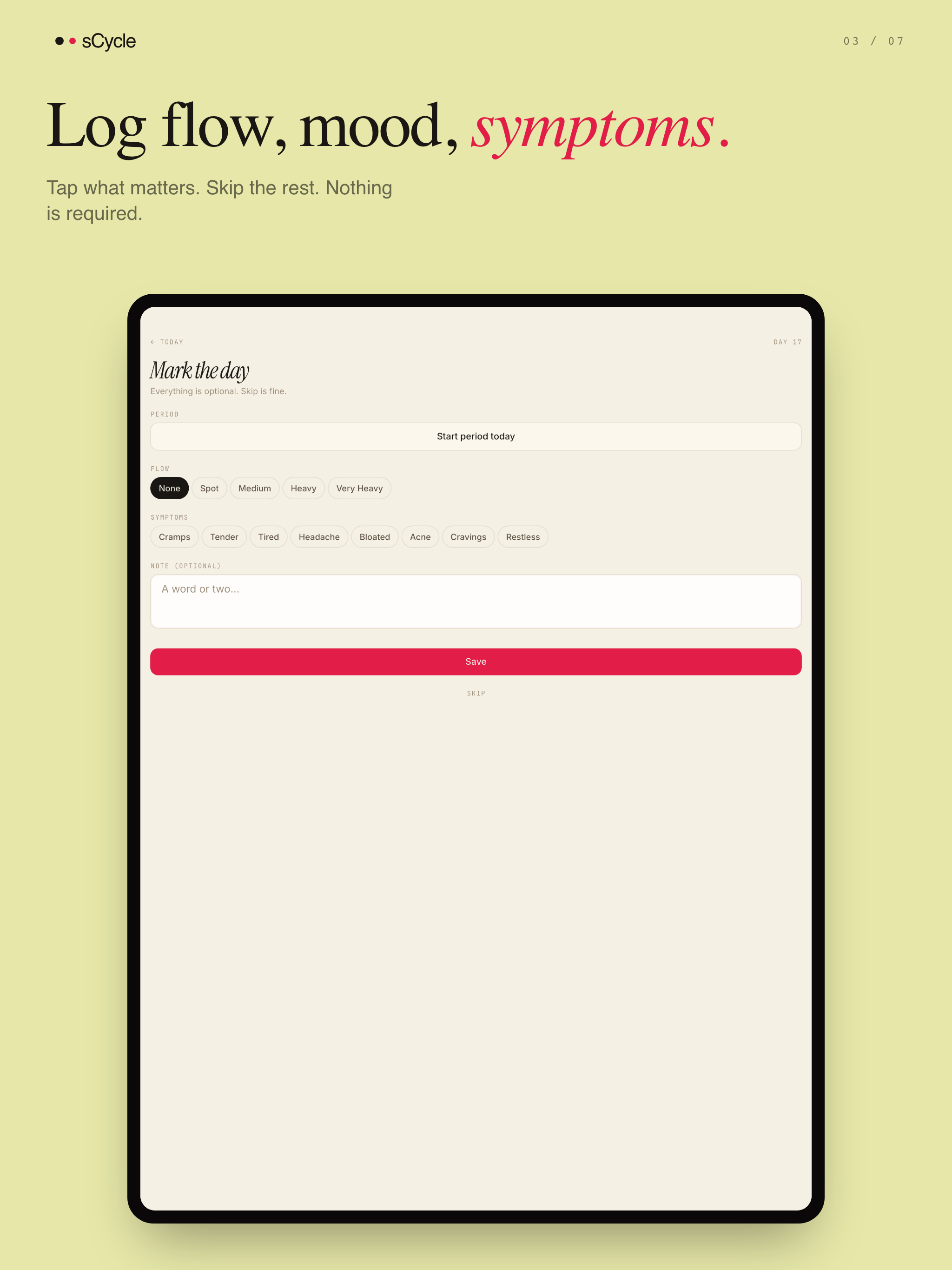 sCycle - Period Tracker