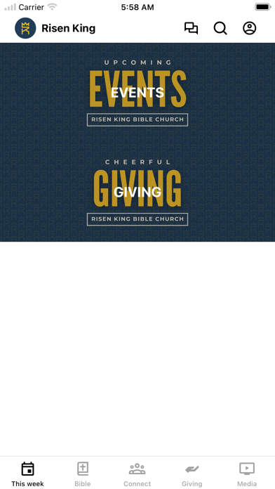 Risen King Bible Church app screenshot