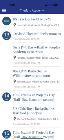 Thetford Academy iPhone screenshot