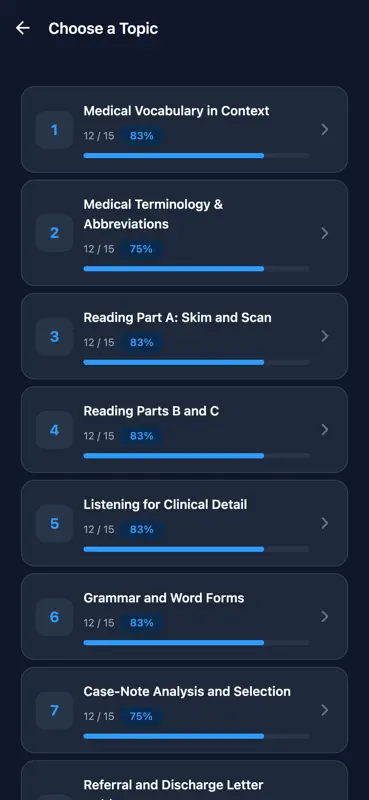 OET Healthcare English Prep screenshot 2 of 6
