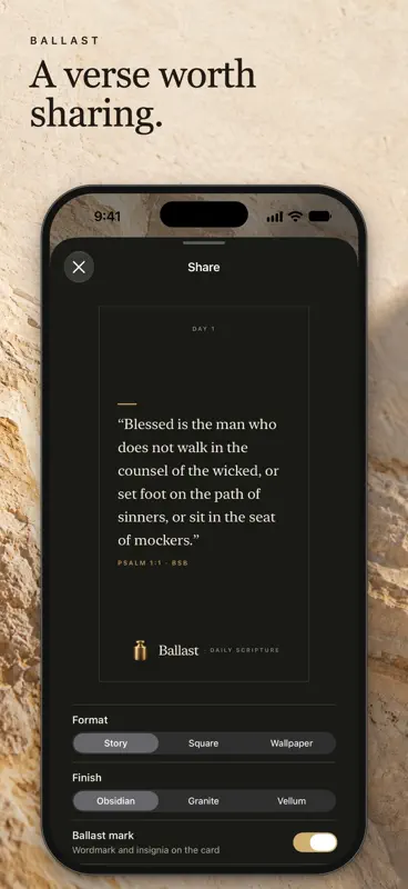 Ballast: Devotions for Men screenshot 6 of 6