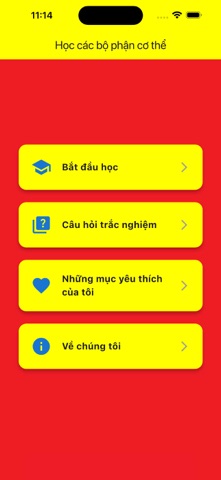 Learning Vietnames Body Parts screenshot