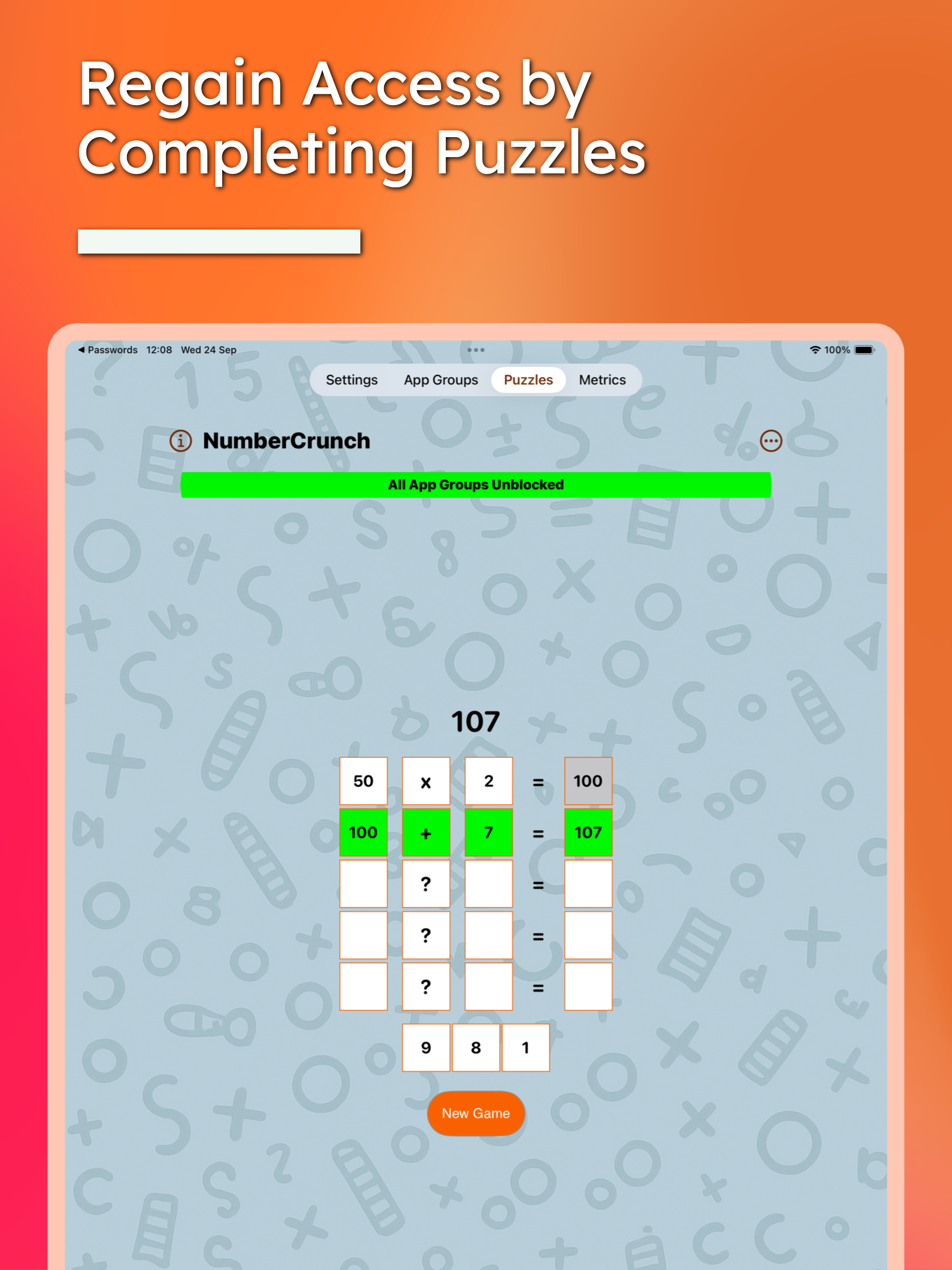 SmartBlock: Focus with Puzzles