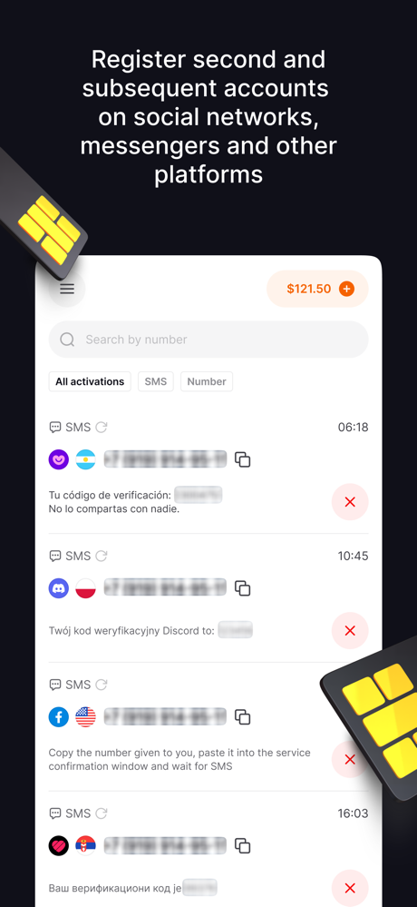 SMS-Activate—temporary numbers screenshot 2