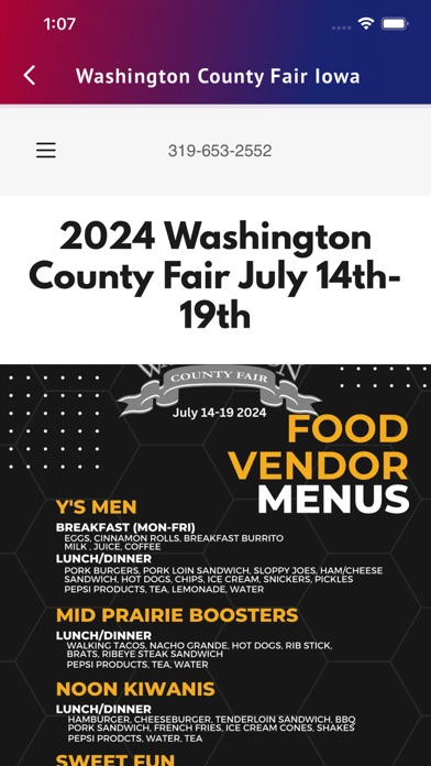 Washington County Fair Iowa Screenshot