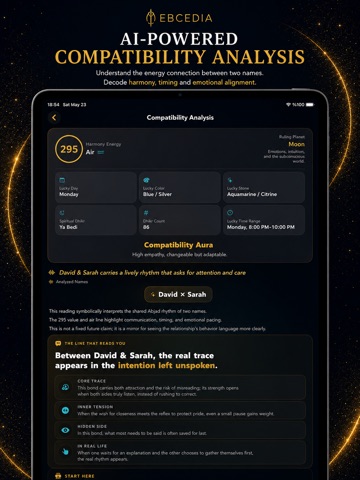 Ebcedia: Name Analysis iPad screenshot