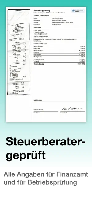Bewirtung Belegscanner screenshot 3