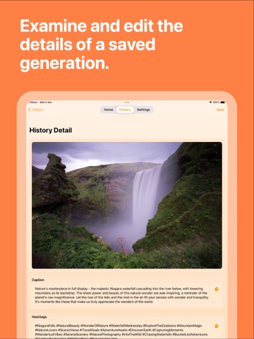 Caption & Hashtag Expert AI iPad screenshot