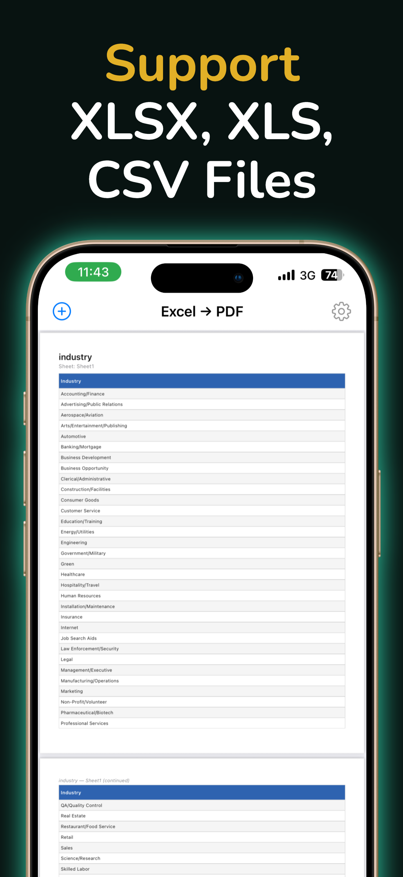 Excel to PDF Converter | XLSX screenshot 2