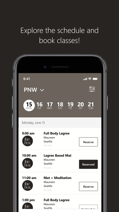 The Box Lagree Studio iPhone screenshot 3 - Health & Fitness app