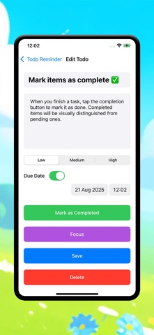 To-do Reminder iPhone screenshot