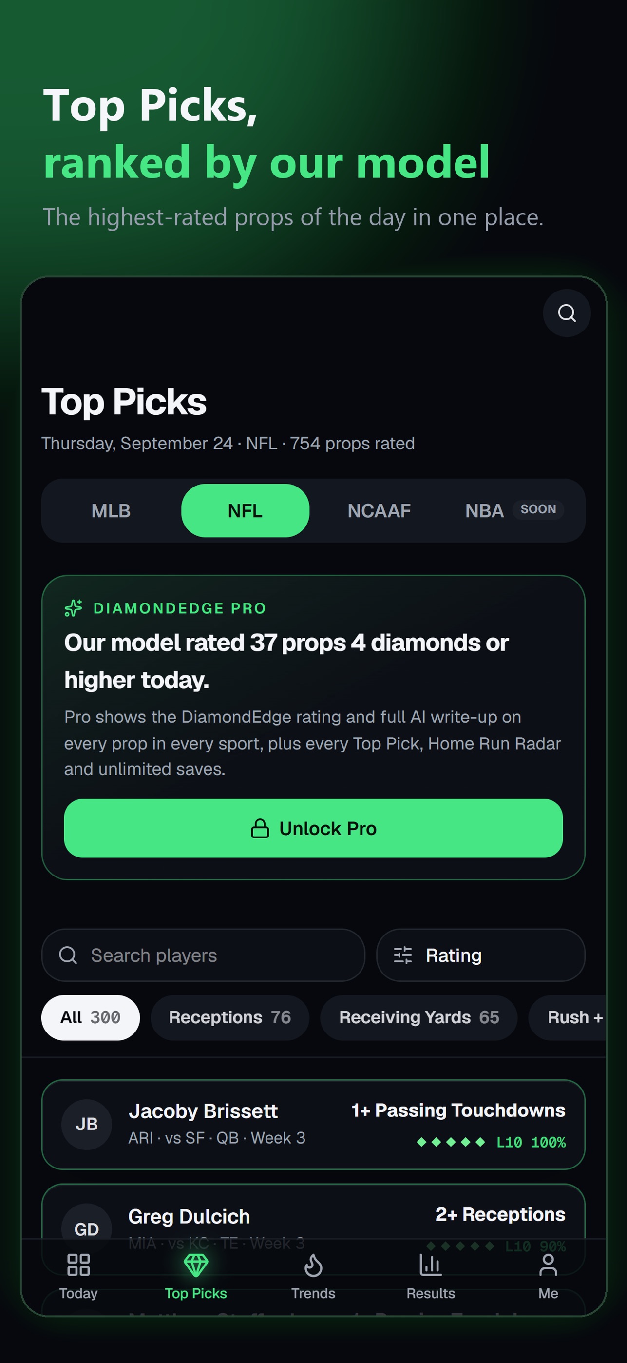 Screenshot 3 of DiamondEdge AI Sports Research