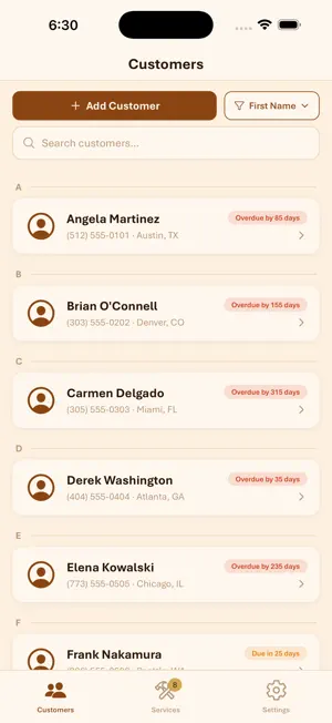 Callcard CRM screenshot 1