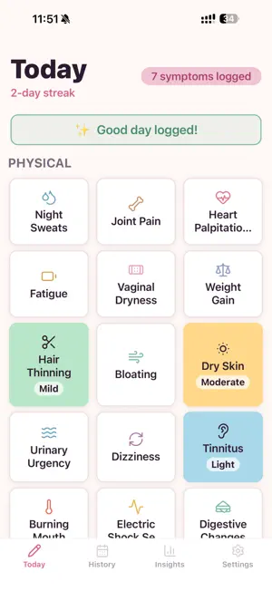 Meno: Perimenopause Tracker screenshot 1
