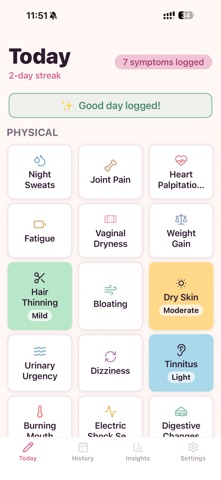 Meno: Perimenopause Tracker Screenshot 1 of 10