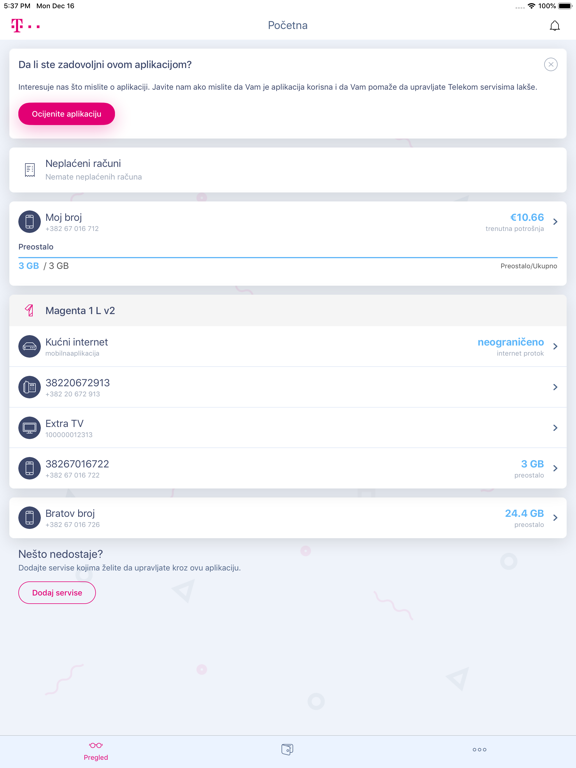 Telekom ME iPad screenshot 6 - Utilities app