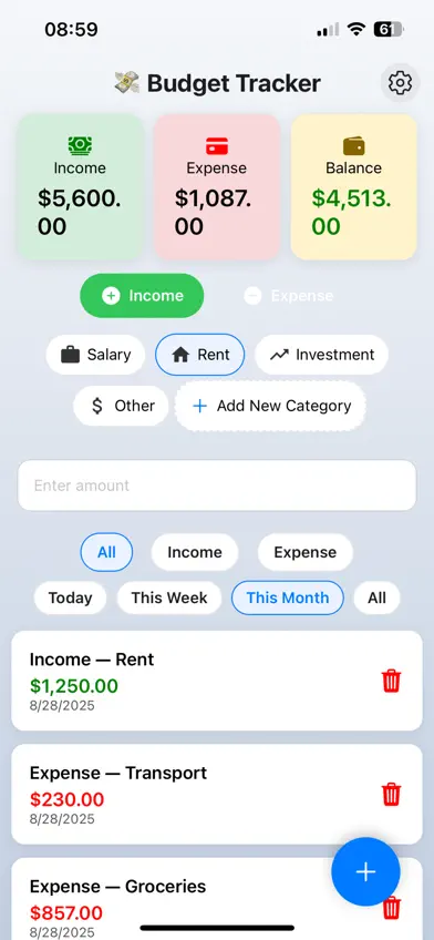 SmartBudget Pro screenshot 1