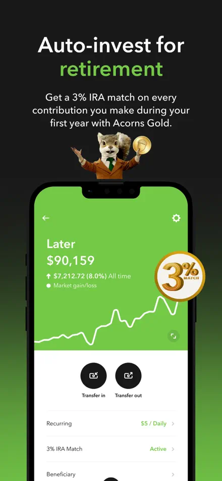 Acorns app screenshot 3