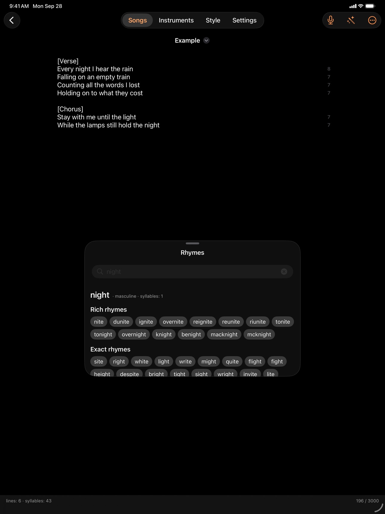 Screenshot 11 of Singable: Lyrics & Rhymes