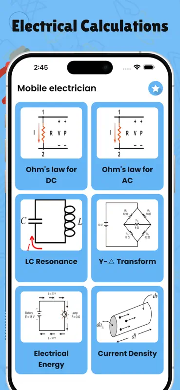 Electrical Calculation Tools screenshot 1 of 5